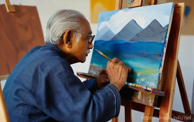 시니어 고령화 교육 - **Prompt:** A serene and brightly lit image of an elderly South Asian woman, likely in her early 70s...