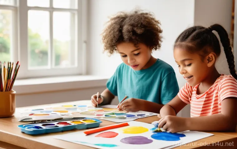 아이 미술 놀이 - Prompt 1: The Creative Kids' Art Corner**