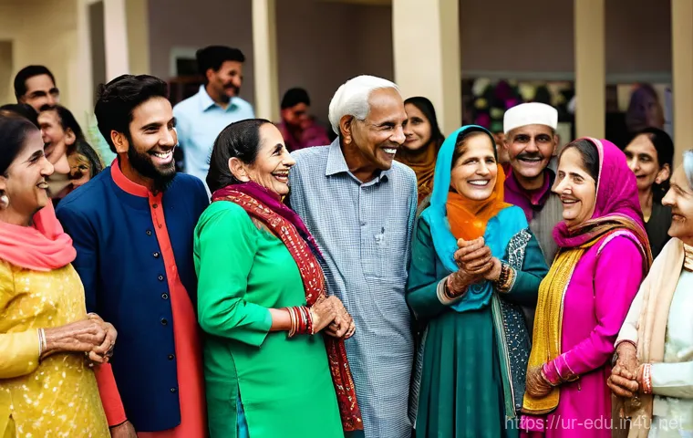 시니어 댄스 파티 - **Prompt:** A heartwarming scene of an elderly Pakistani couple, radiating joy, dancing gracefully t...