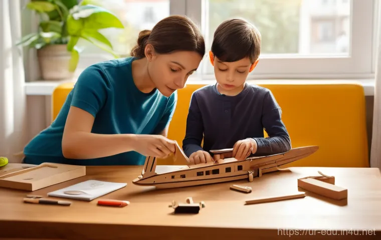 아이들의 생각 훈련 - **Prompt: "A 7-year-old child, boy or girl, wearing a vibrant, paint-splattered art smock over their...